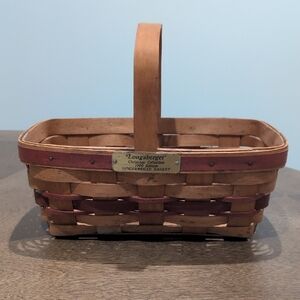 Longaberger Gingerbread Basket - Brown and Red